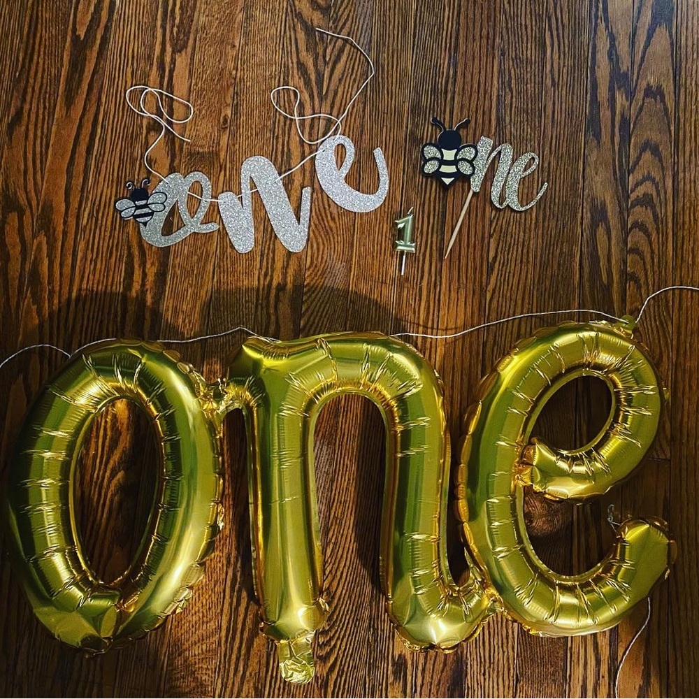 First BEEday birthday decor set